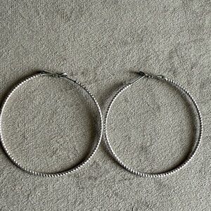 Elegant Silver Hoop Earrings